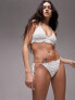 Фото #1 товара Topshop crochet bikini bottoms in white