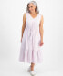 Фото #1 товара Petite Cotton Sleeveless Midi Dress, Created for Macy's