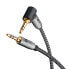 Goobay Audio Verbindungskabel AUX 3.5 mm stereo 90° 5 m Sharkskin Grey - Klinke 3.5