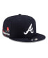 ფოტო #1 პროდუქტის x MLB Men's Navy Atlanta Braves 9FIFTY Snapback Hat