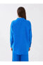 Lcw Vision Düz Uzun Kollu Oversize Keten Görünümlü Kadın Gömlek