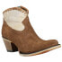 Фото #3 товара Corral Boots Sand & Brown Woven Round Toe Cowboy Booties Womens Brown Casual Boo