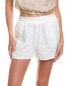 Фото #1 товара Bella Dahl Smocked Waist Flowy Linen Short Women's White M