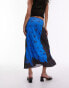 Фото #4 товара Topshop tromp l'oeil tube jersey maxi skirt in blue floral