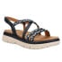 Фото #2 товара Easy Spirit Ivani Braided Wedge Womens Black, Blue Casual Sandals E-IVANI-400