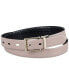 Фото #3 товара Women's Two-In-One Reversible Skinny Texture Embossed Belt