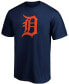 Фото #4 товара Men's Navy Detroit Tigers Official Logo T-shirt