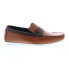 Фото #1 товара Bruno Magli Barca BARCA Mens Brown Leather Loafers & Slip Ons Penny Shoes 13