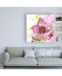 Фото #3 товара Dawn Derma Pink Flower in the Snow Canvas Art - 15.5" x 21"