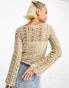 Daisy Street – Overlay-Strickpullover mit Leiterstruktur