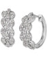 Фото #1 товара Vanilla Diamond Small Huggie Hoop Earrings (5/8 ct. t.w.) in Platinum, 0.66"