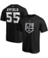 Men's Quinton Byfield Black Los Angeles Kings Authentic Stack Name and Number T-shirt 2XL - фото #1