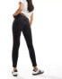 Фото #3 товара Miss Selfridge skinny high waist jean in black wash