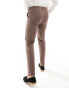 Фото #3 товара ASOS DESIGN slim suit trouser in brown