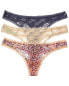 Honeydew Intimates 3Pk Lady In Lace Thong Women's L