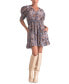 ფოტო #1 პროდუქტის Women's Paisley-Print Chiffon Puff-Sleeve Mini Dress