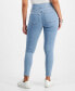 Фото #2 товара Petite High-Rise Seamed Pull-On Skinny Jeans, Created for Macy's