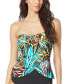 Фото #1 товара Women's Printed Draped Tankini Top