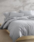Фото #4 товара Washed Percale Cotton Solid 3 Piece Duvet Cover Set, King