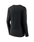 ფოტო #3 პროდუქტის Women's Black Nebraska Huskers Evergreen Campus Long Sleeve V-Neck T-shirt