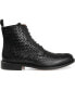 Фото #2 товара Men's Saint Handwoven Leather Wingtip Dress Boots