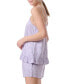 ფოტო #3 პროდუქტის Women's 2-Pc. Ruffled-Hem Boxer Pajamas Set