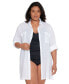 Фото #1 товара Платье для пляжа Ralph Lauren Lauren plus Size Cotton Camp Shirt Cover-Up