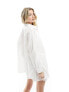 Фото #7 товара New Look textured beach shirt in white