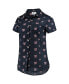 Фото #3 товара Women's Navy Washington Nationals Floral Button Up Shirt