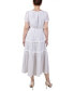Фото #2 товара Petite Short Sleeve Tiered Midi Dress