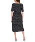 Women's Dot-Print Fit & Flare Midi Dress