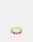 Фото #1 товара ASOS DESIGN ring with crystal baguette design in tonal pink and red design