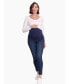 ფოტო #1 პროდუქტის Women's Maternity Maternity Skinny Jean With Crossover Panel