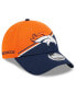 Фото #1 товара Men's Orange, Navy Denver Broncos 2023 Sideline 9FORTY Adjustable Hat