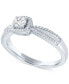 ფოტო #3 პროდუქტის Diamond Cluster Promise Ring (1/6 ct. t.w.) in Sterling Silver
