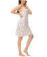 ფოტო #5 პროდუქტის Women's Printed V-Neck Nightgown