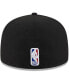 ფოტო #2 პროდუქტის Men's White, Black Brooklyn Nets Back Half 9FIFTY Fitted Hat