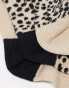 Фото #4 товара Wednesday's Girl leopard print sock multipack in beige