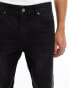 Bershka straight vintage jeans in black