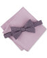 Фото #1 товара Men's Millbrook Bow Tie & Pocket Square Set, Created for Macy's