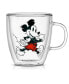 Фото #4 товара Mickey Mouse Glitch Double Wall Coffee Mugs, 2 Piece