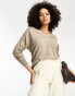 Фото #1 товара Object v neck jumper in fossil beige melange