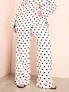 Фото #1 товара ASOS LUXE Curve co-ord tailored suit trousers in spot print