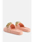 ფოტო #2 პროდუქტის Women's Miami Shot Bling Chain Strap Woven Slip On Flats