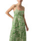 Women's Printed Dropped-Seam Maxi Dress