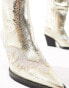 Фото #4 товара Simmi London Dakoa metallic western boot in gold