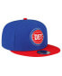 Фото #3 товара Men's Royal, Red Detroit Pistons Official Team Color 2Tone 9FIFTY Snapback Hat