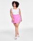 Trendy Plus Size Back-Zip Woven Mini Skort, Created for Macy's