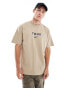 Nike M90 graphic t-shirt with backprint in khaki