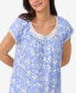 ფოტო #4 პროდუქტის Women's Cap Sleeve Short Nightshirt